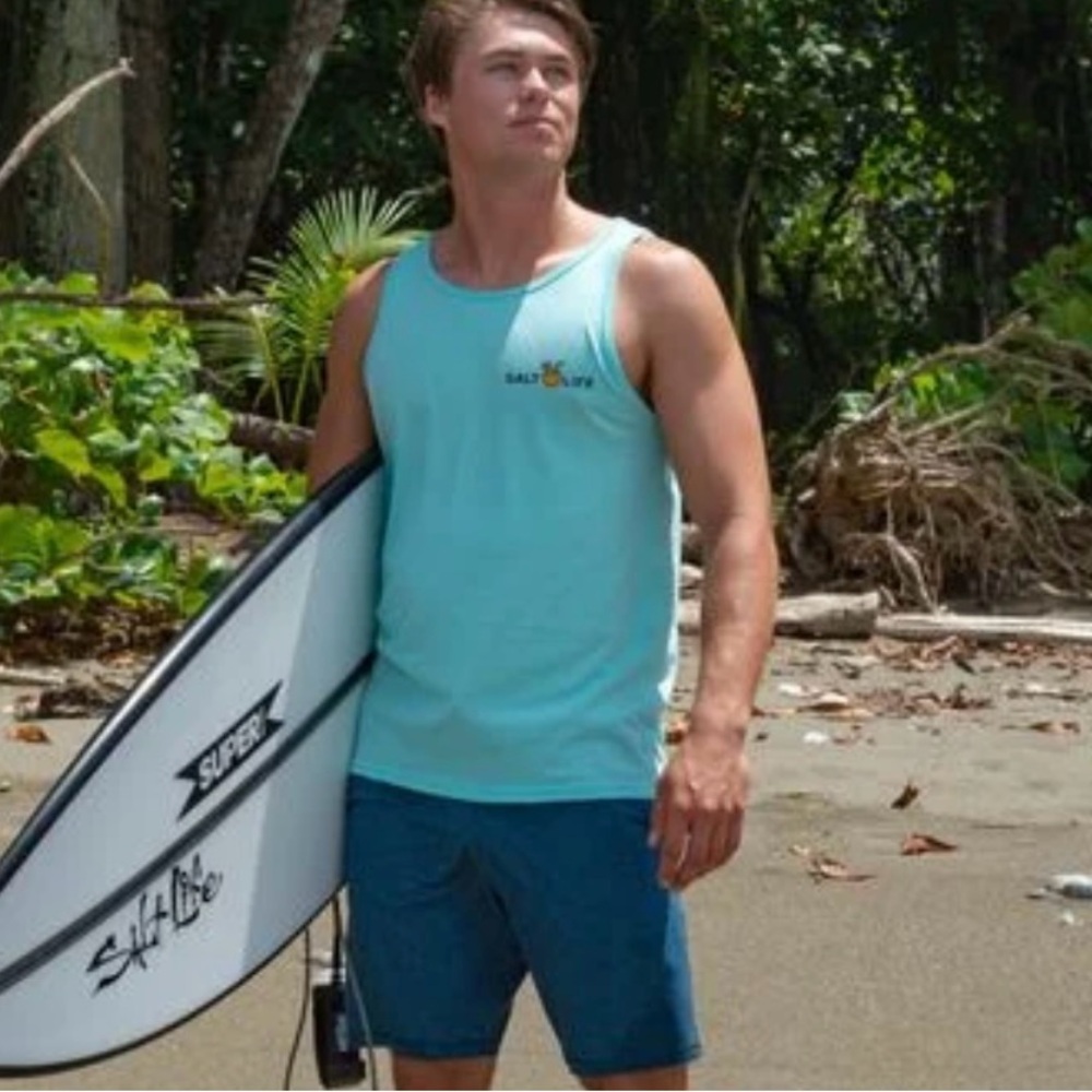 Salt Life Hooked on Paradise Men’s Tank Top